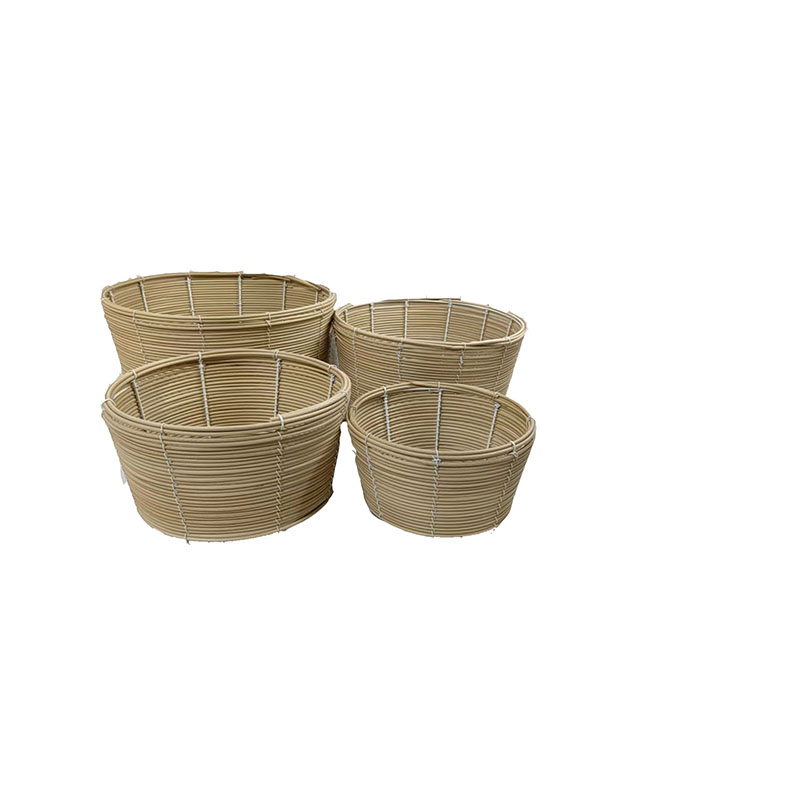 Paper plastic rattan basket