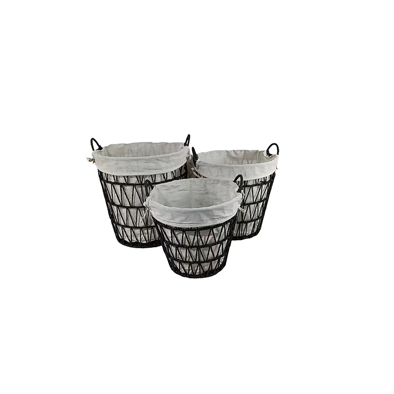 Paper plastic rattan basket