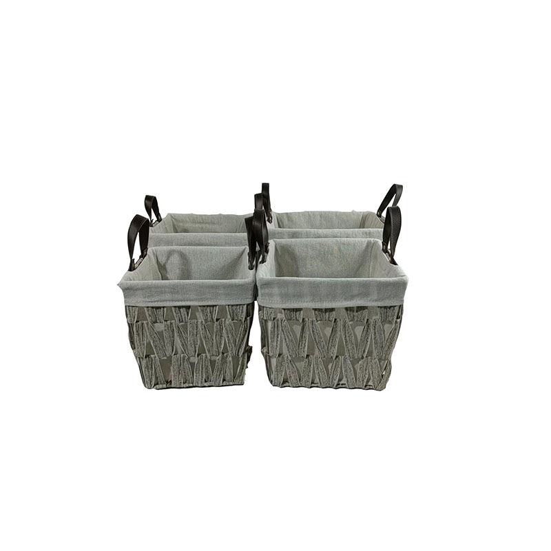 Paper plastic rattan basket